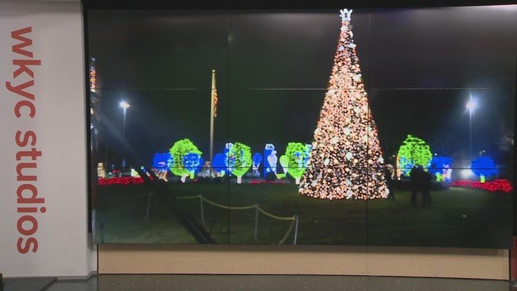 Holiday lighting ceremony held at Nela Park in East Cleveland