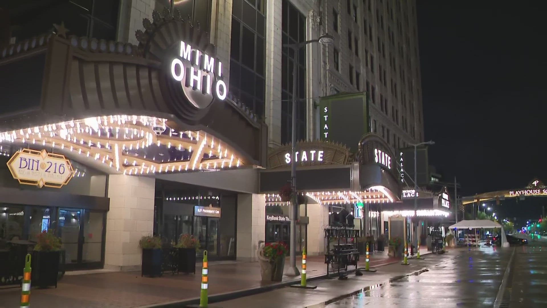 Playhouse Square in Cleveland is ready for its next act as the iconic theater district officially unveils their new marquees during an event Thursday night.