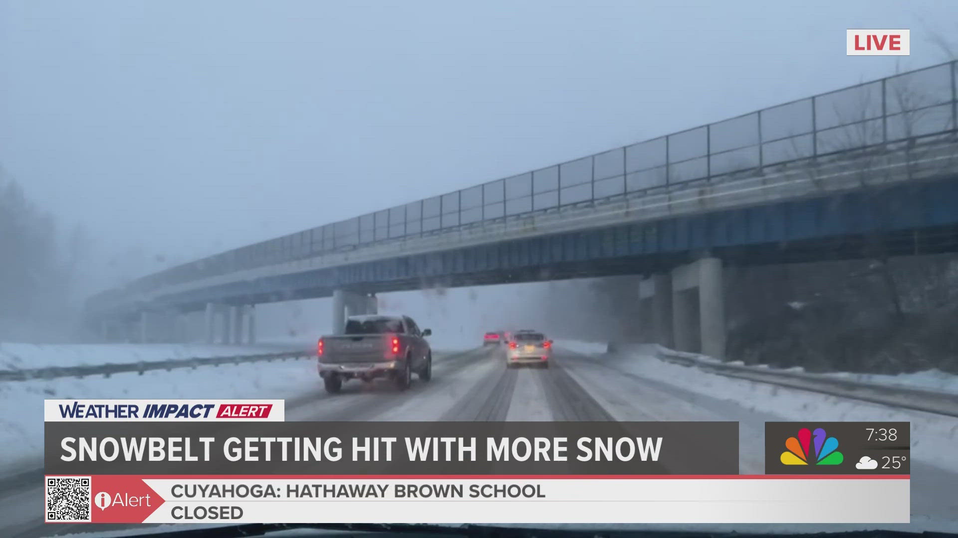 Roads are very slow this morning as we continue tracking lake effect snow across Northeast Ohio. Here's our team coverage for 7:30 a.m. on Thursday, Dec. 5, 2024.