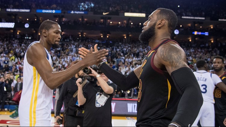 Report: LeBron James texted Kevin Durant about joining the Los Angeles  Lakers | wkyc.com