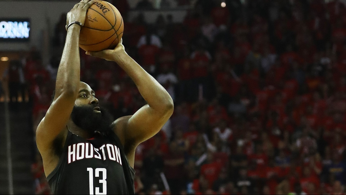 James Harden picks up MVP trophy in garish suit at 2018 NBA Awards