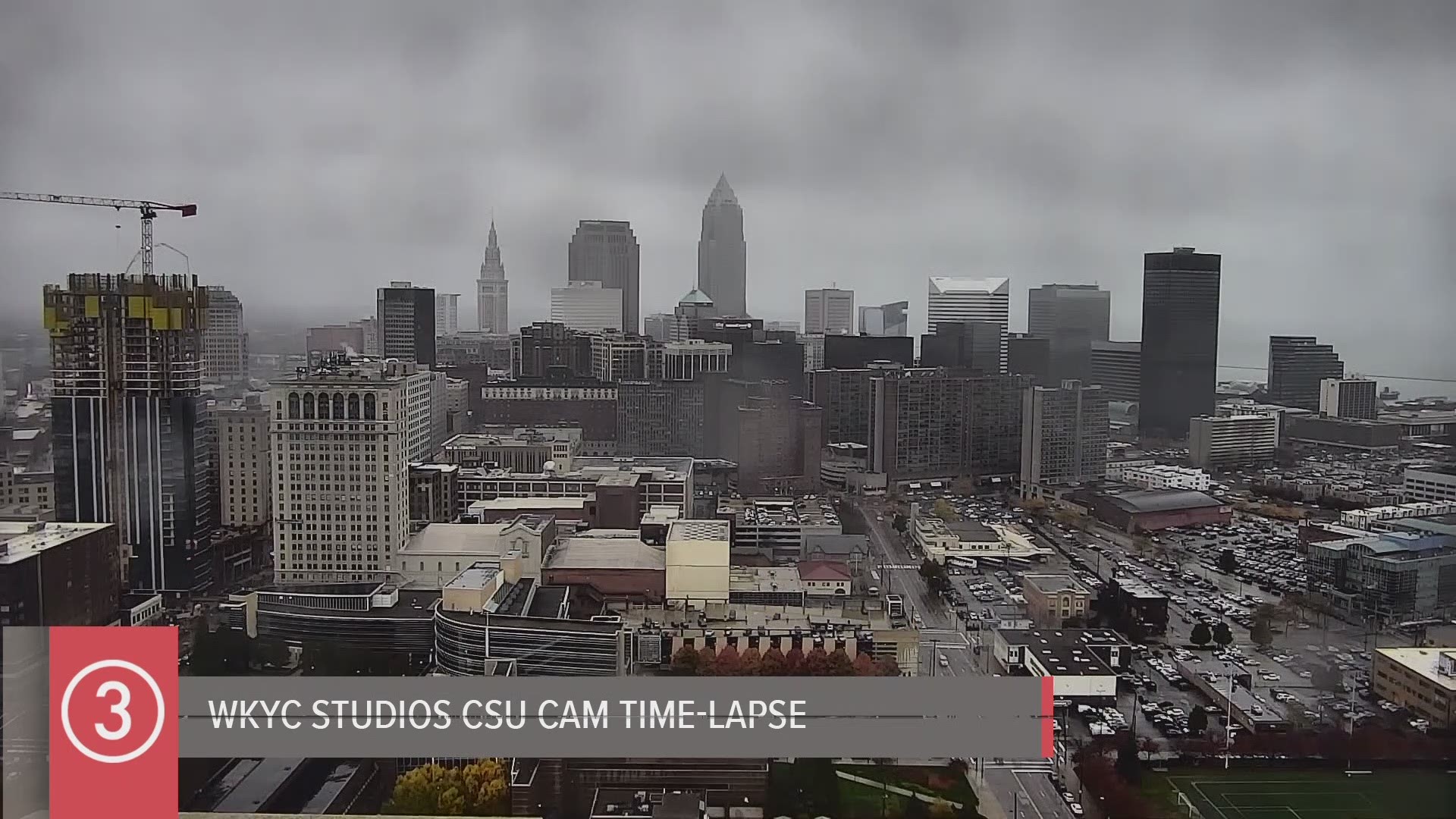 The snow flurries were flying this afternoon. Check out our Thursday afternoon weather time-lapse from the WKYC Studios CSU Cam. 'Tis the season! #3weather
