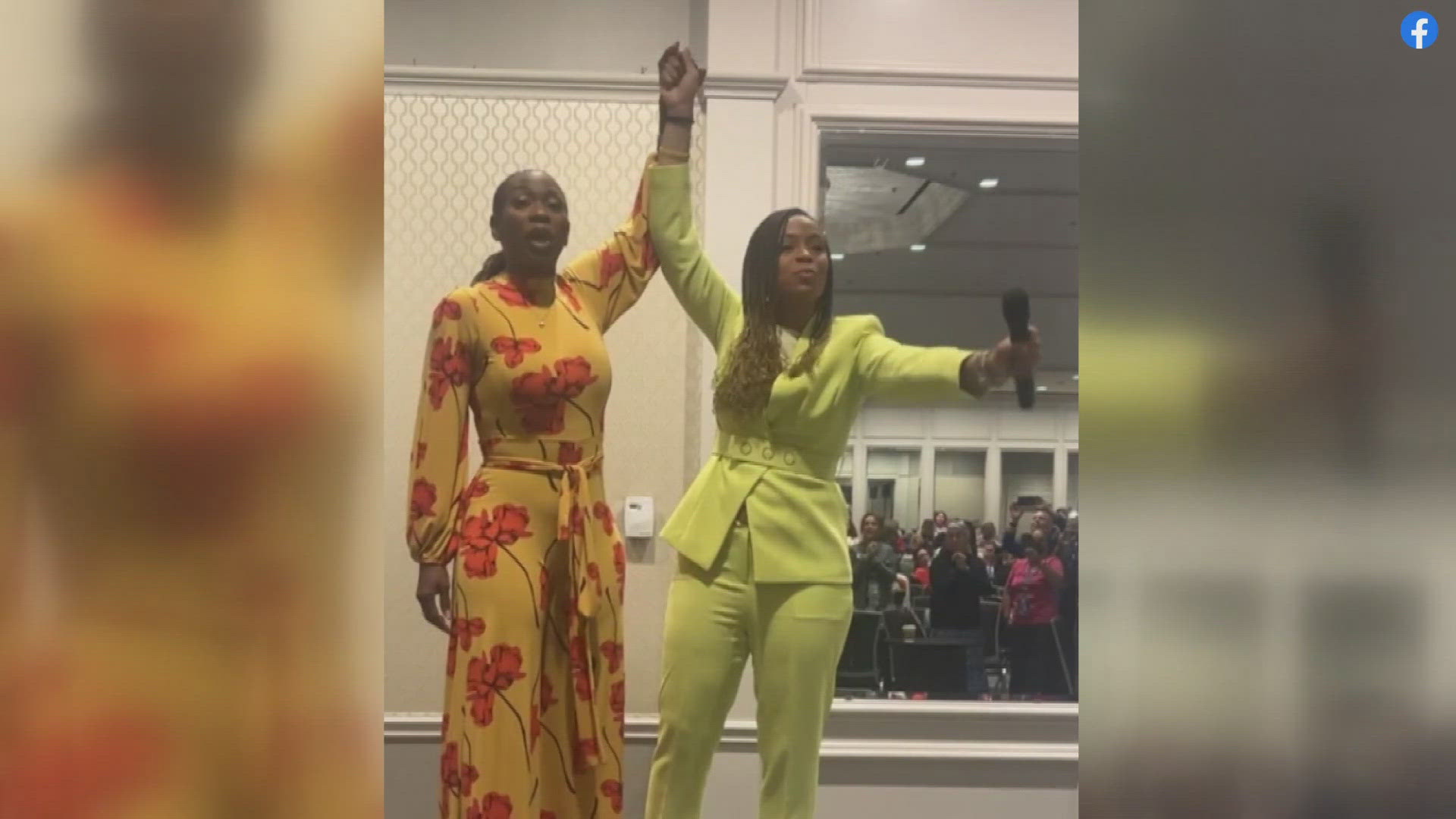 The 11th district congresswoman also turned heads in Chicago when she thanked her former 'fierce competitor': ex-Ohio state Sen. Nina Turner.