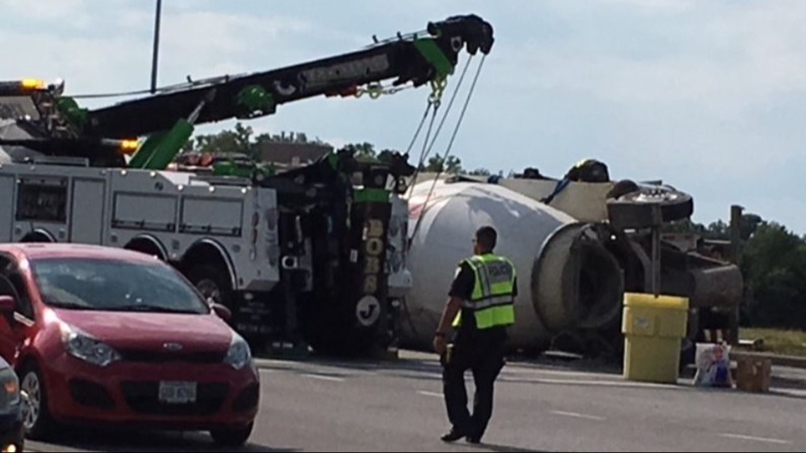 Cement truck rollover causes traffic delays at Brainard Rd. and Cedar ...
