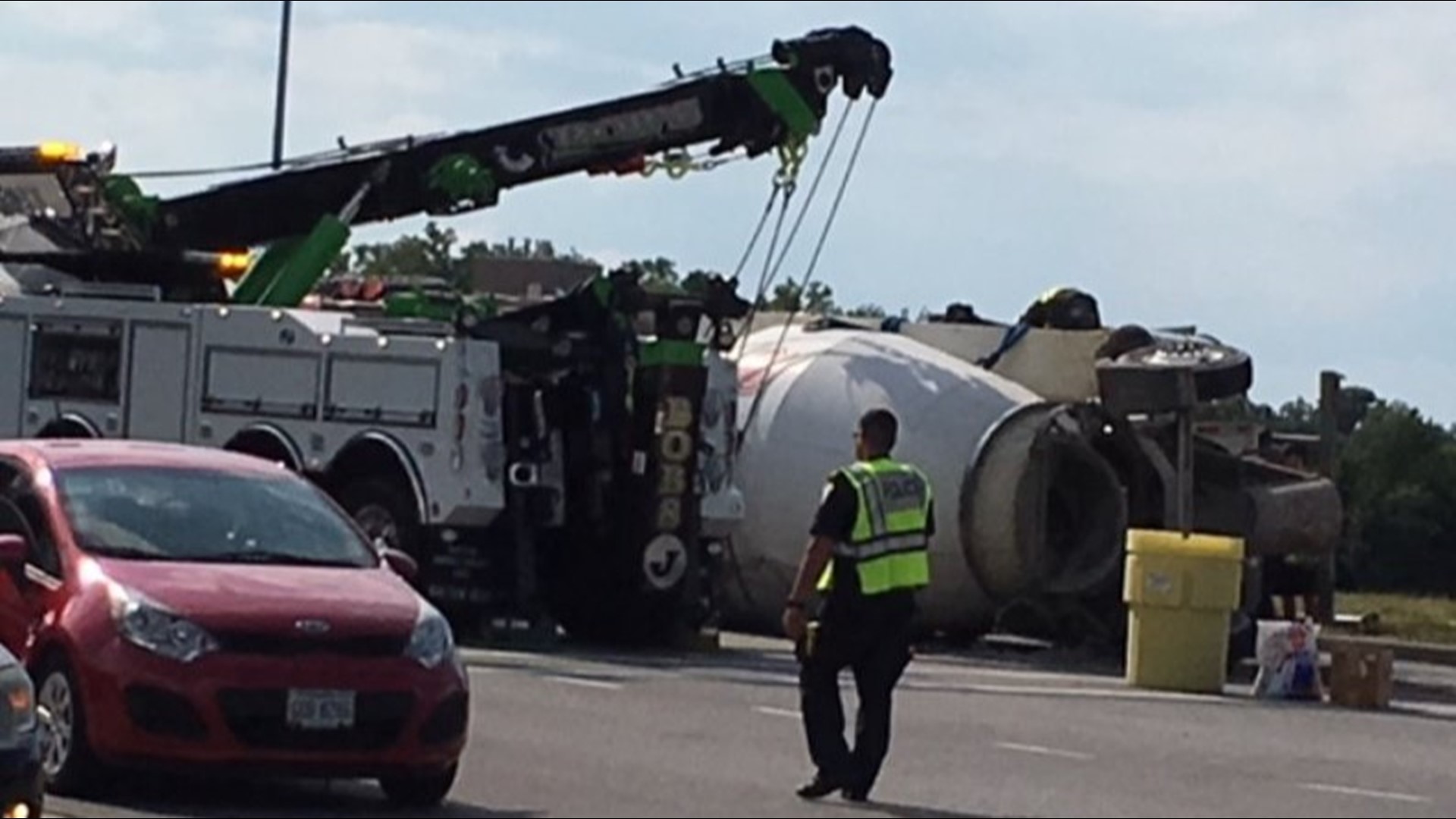 PHOTOS Lyndhurst cement truck accident at CedarBrainard