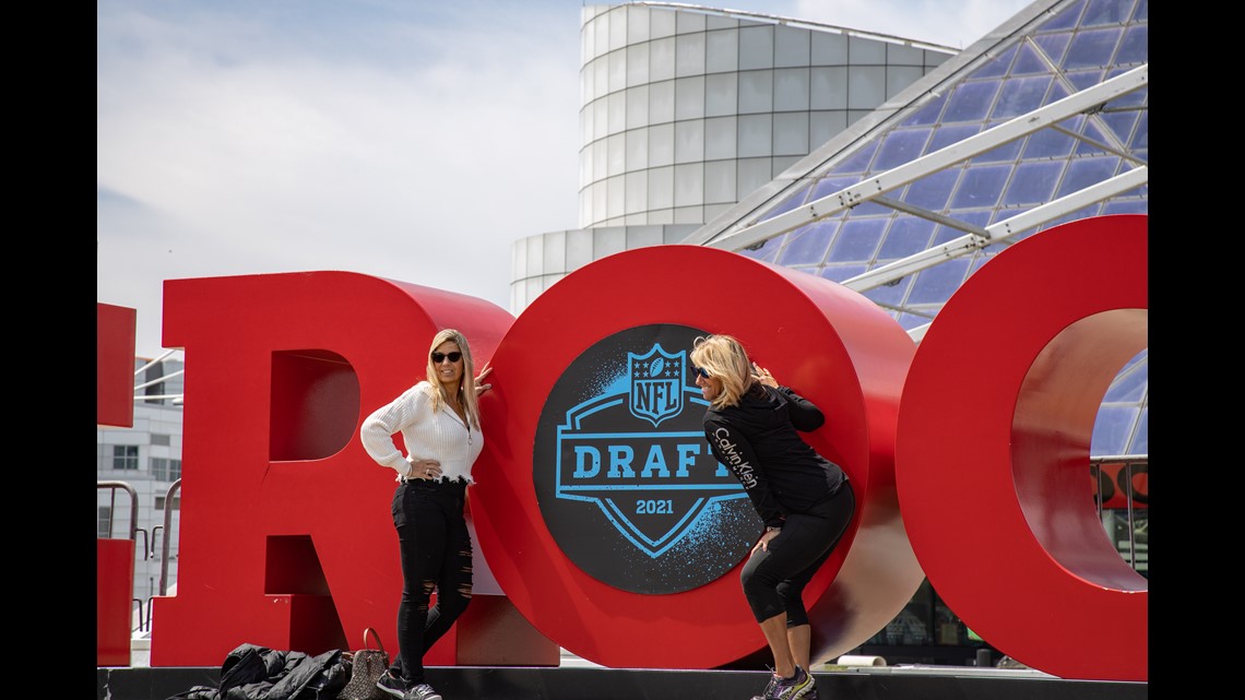 Cleveland NFL Draft: Helmets line Mall C ahead of NFL Draft