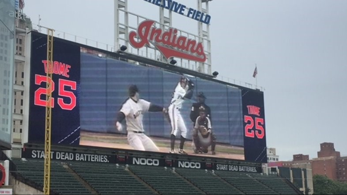 Cleveland Indians Jim Thome The Jake Stadium Banner