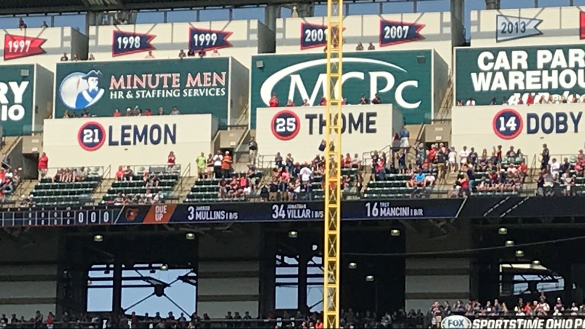 Jim Thome trots the bases at Progressive Field one last time 