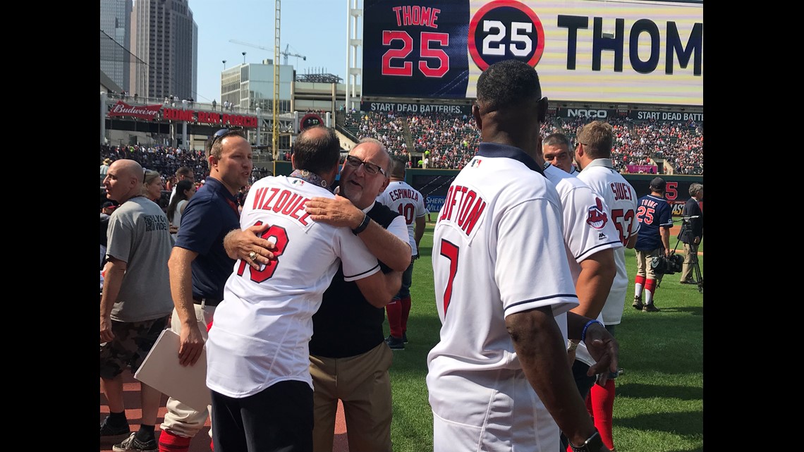 Jim Thome has No. 25 jersey retired by Cleveland Indians