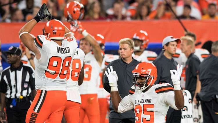 Philadelphia Eagles defensive end Tarron Jackson (75) runs up the field  during an NFL preseason football game against the Cleveland Browns, Sunday,  Aug. 21, 2022, in Cleveland. (AP Photo/Kirk Irwin Stock Photo - Alamy