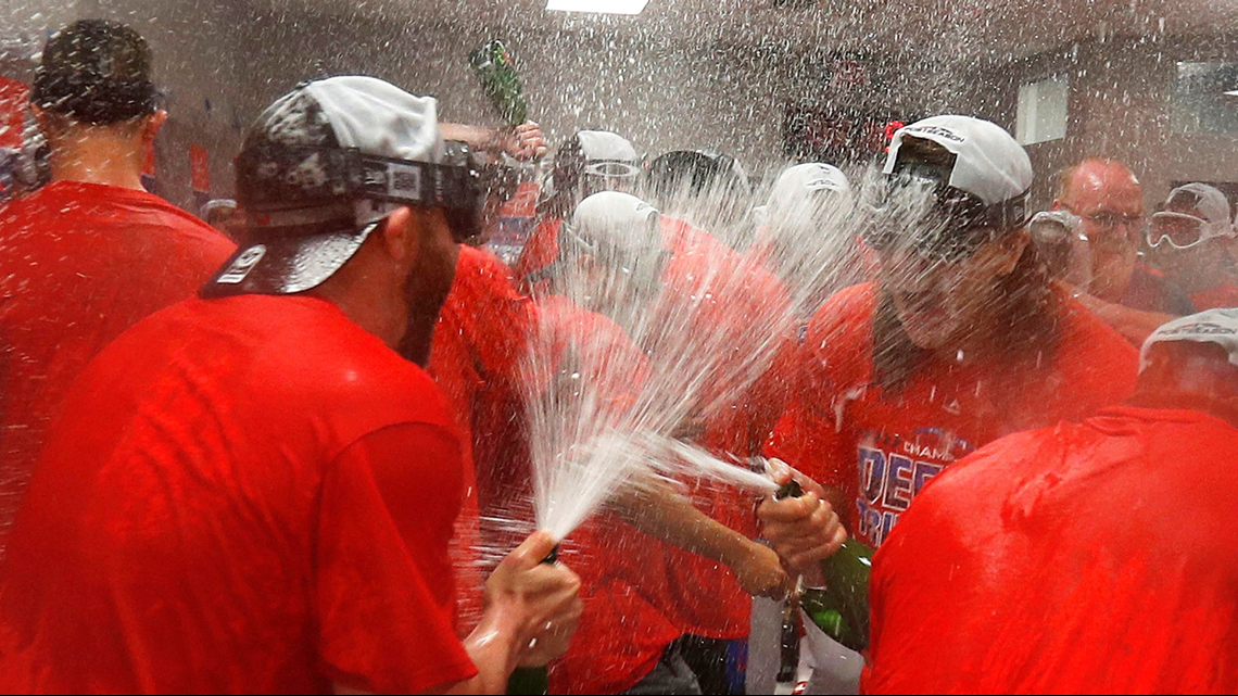 WATCH  Cleveland Indians go wild in locker room celebration after