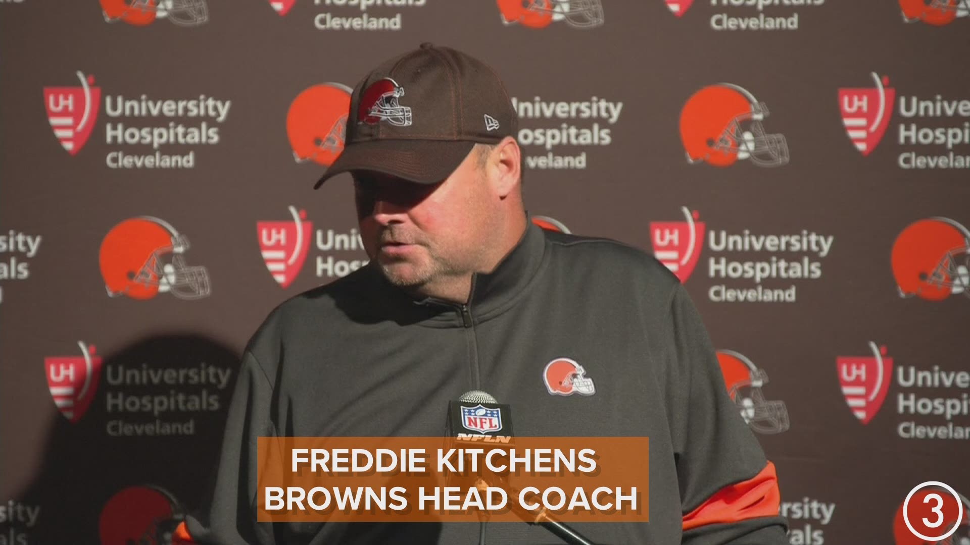 Taking heat!  Social media took aim at Cleveland Browns head coach Freddie Kitchens following a strange fourth down sequence vs. the New England Patriots on Sunday.