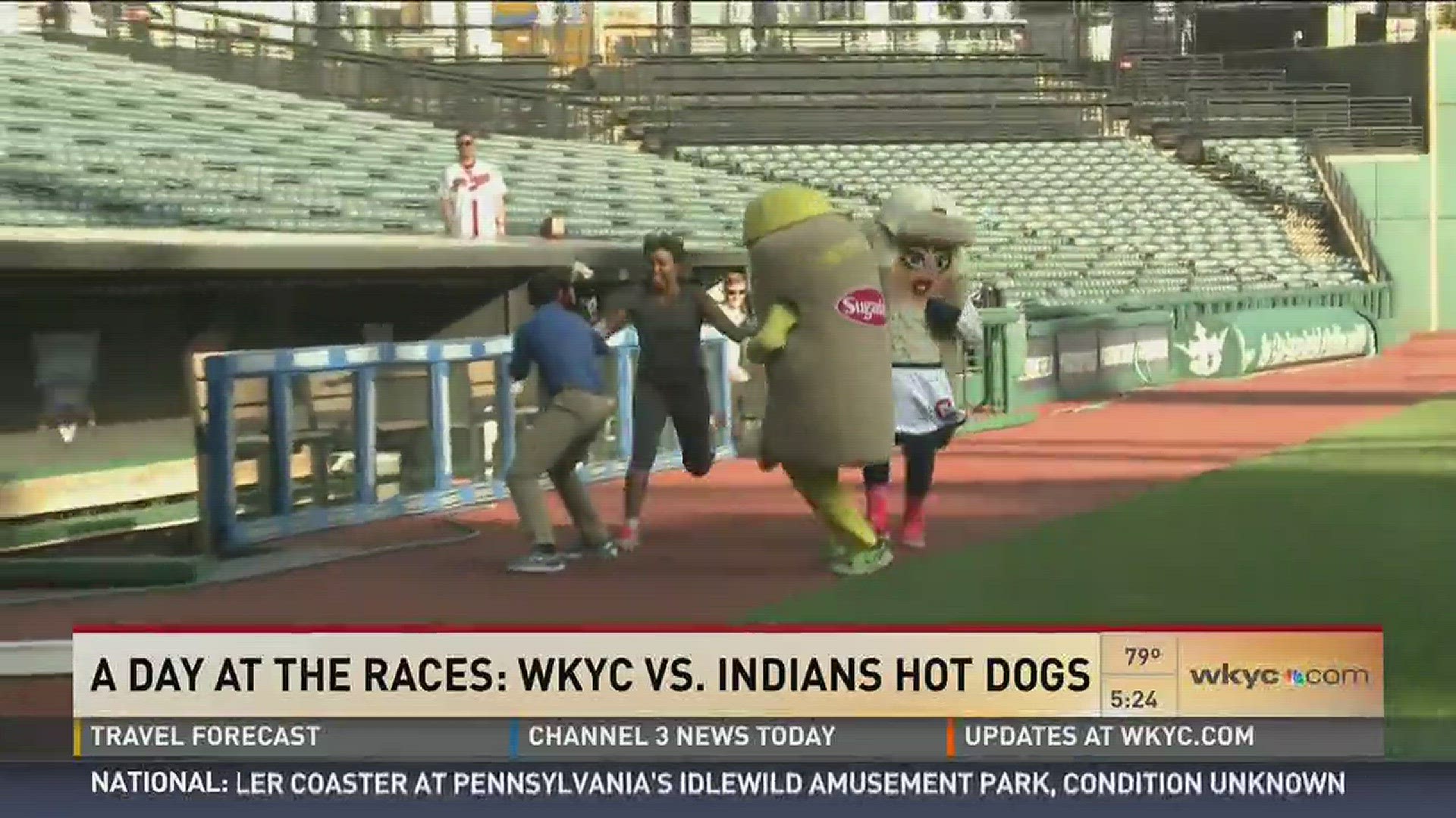 A day at the races WKYC vs. the Indians' celebrity hot dogs