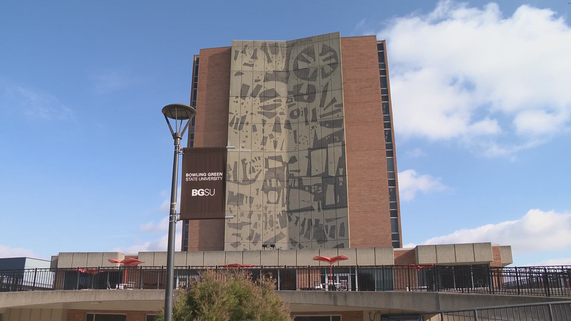 The eight-story mural on the William T. Jerome Library has been a campus centerpiece since its creation in 1966.