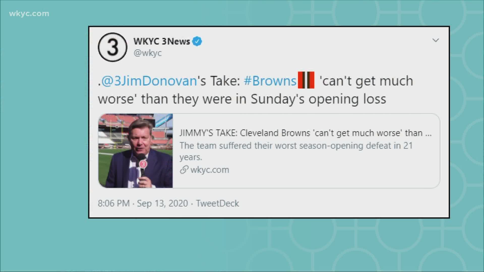 The Browns were defeated by the Ravens 38-6. But how did the loss make fans feel? Stephanie Haney has the social media report.