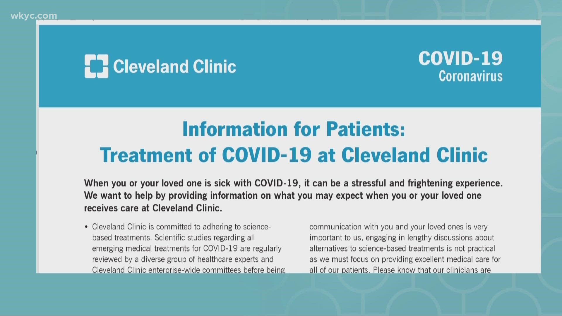 The Cleveland Clinic is putting together a pamphlet to stop COVID-19 misinformation.