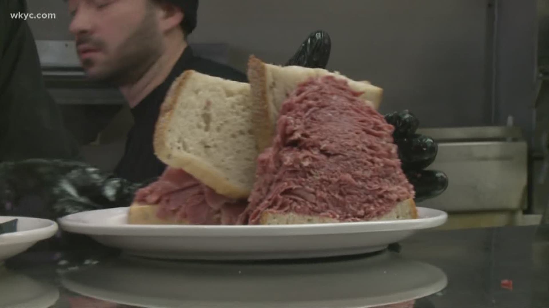 March 22, 2019: Its name has become synonymous with Cleveland. Welcome to Slyman's. For 55 years, Slyman's on St. Clair has been the cornerstone of corned beef! It's that legendary, over packed, juicy corned beef stuffed between two pieces of rye that has made them a Northeast Ohio staple.