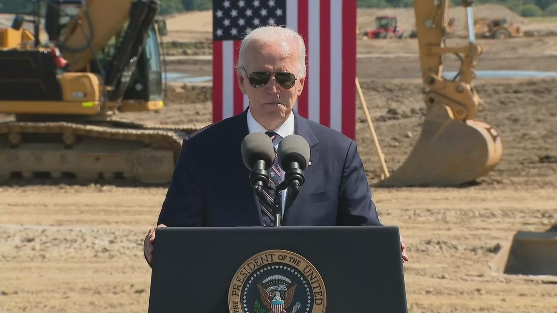 A groundbreaking ceremony was held in New Albany with President Joe Biden, Governor Mike DeWine and other state and local leaders in attendance.