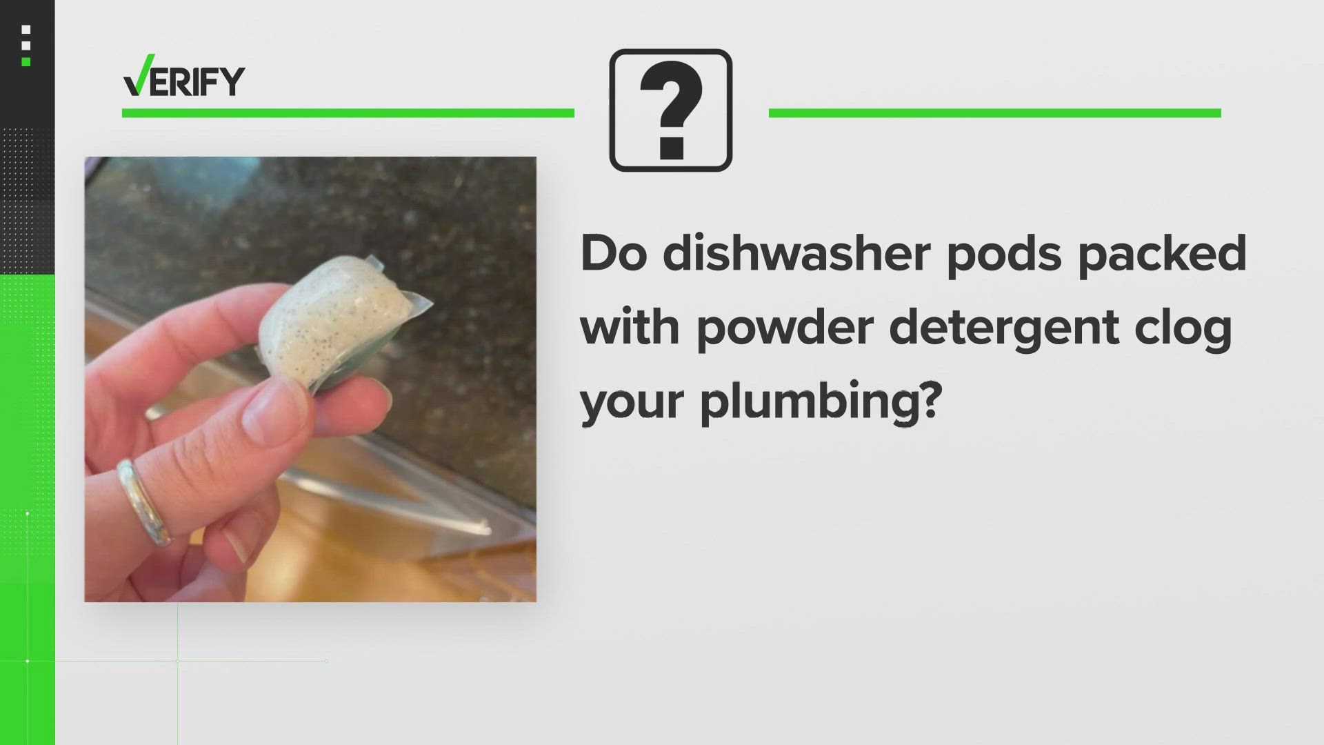 A post being shared online by multiple accounts falsely claims those types of pods will clog your pipes to the point of backing up your sink.