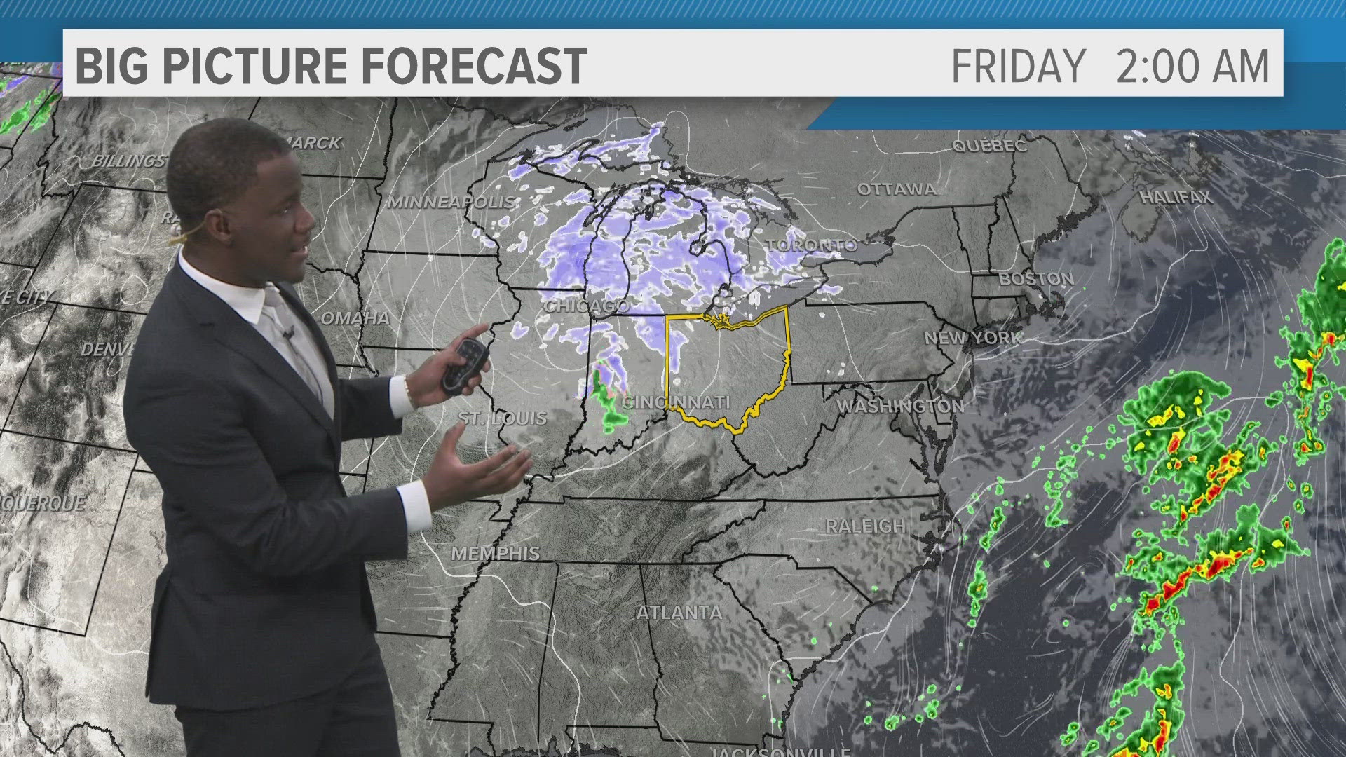 Friday's quick system will bring light accumulating snowfall.