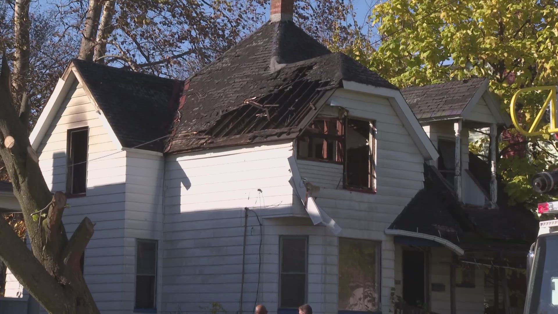 The fire happened at a home on East 150th Street.