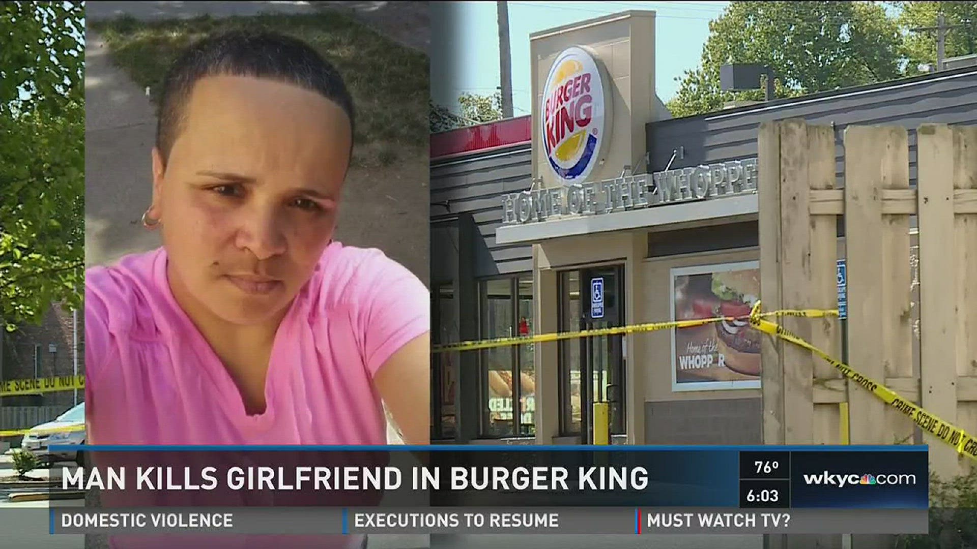 Man kills girlfriend at Burger King