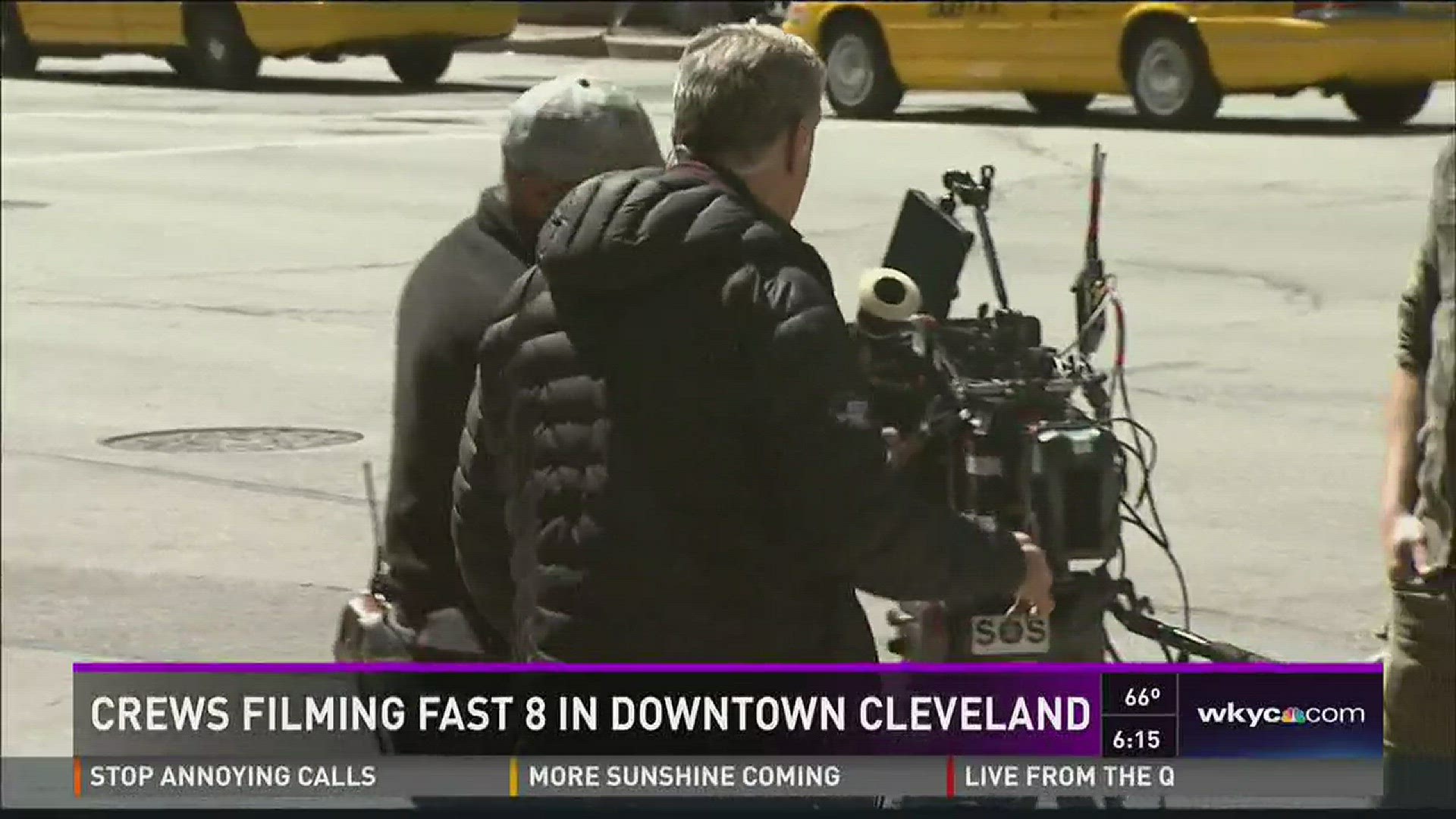 Crews filming Fast 8 in downtown Cleveland