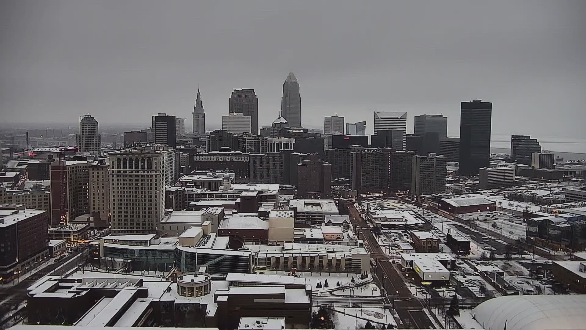 A pretty cool looking all day Cleveland weather time-lapse for today (2/18/19) from the Channel 3 CSU Skycam. We saw clouds, sun and lake effect snow squalls. #3weather
