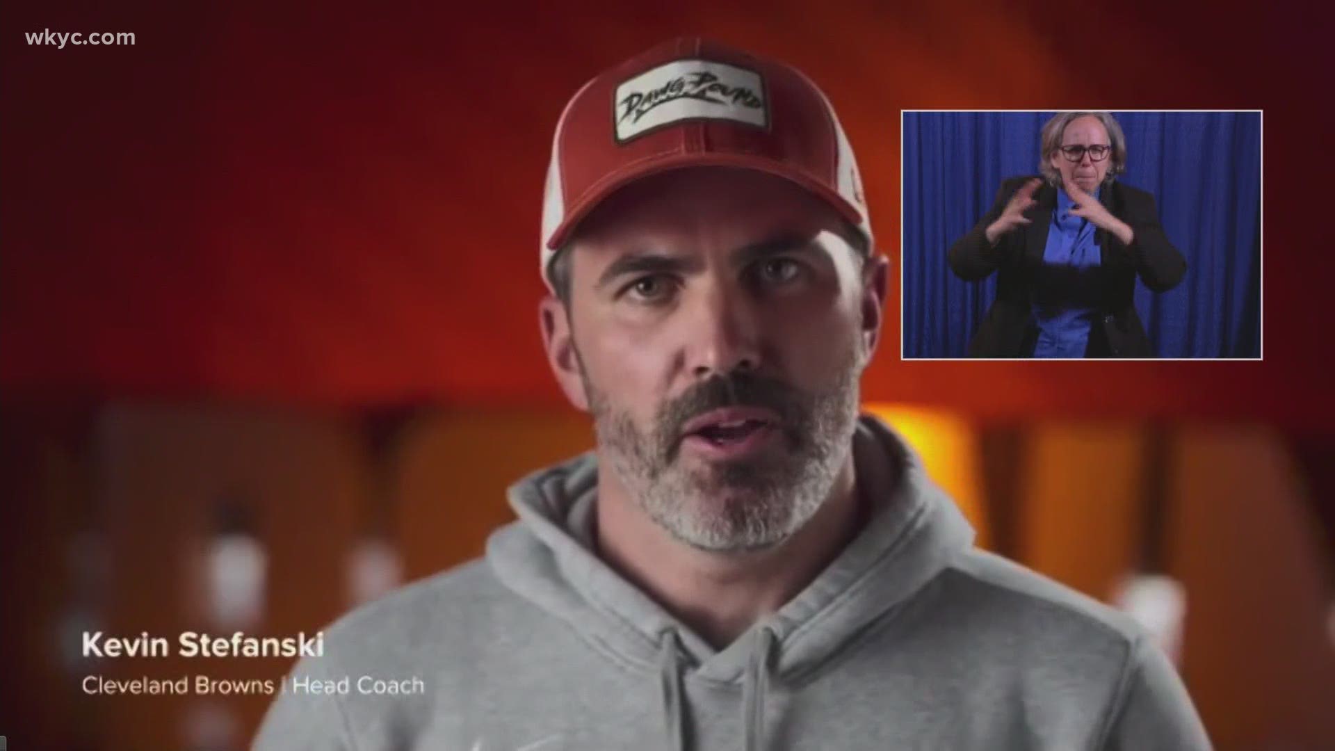 Cleveland Browns head coach Kevin Stefanski is starring in a new public service announcement encouraging Ohioans to get the COVID-19 vaccine.
