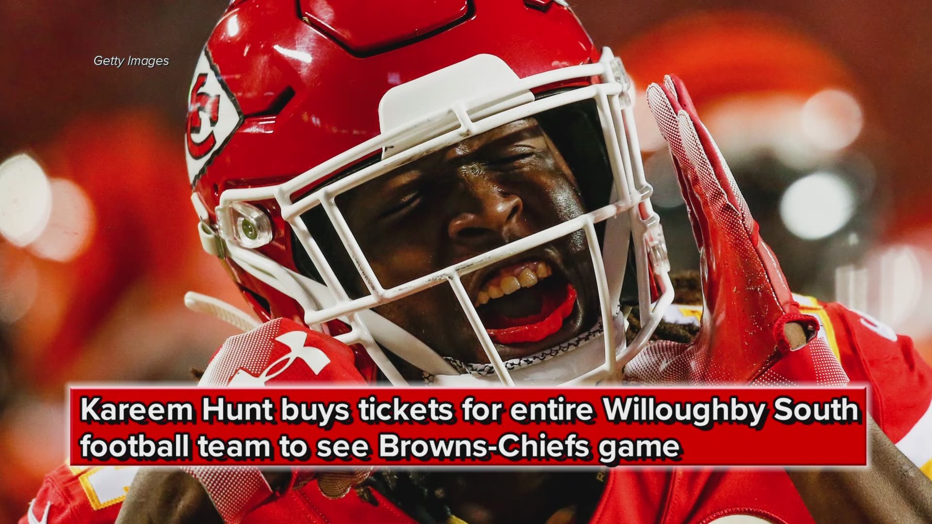 Kareem Hunt buys tickets for entire Willoughby South football team to see Browns-Chiefs game