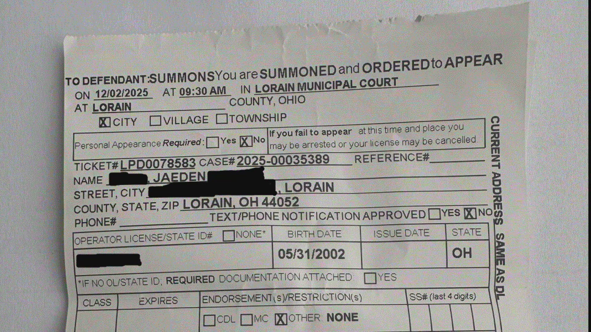 Picture of Existing License/ID - Georgia Department of Driver Services