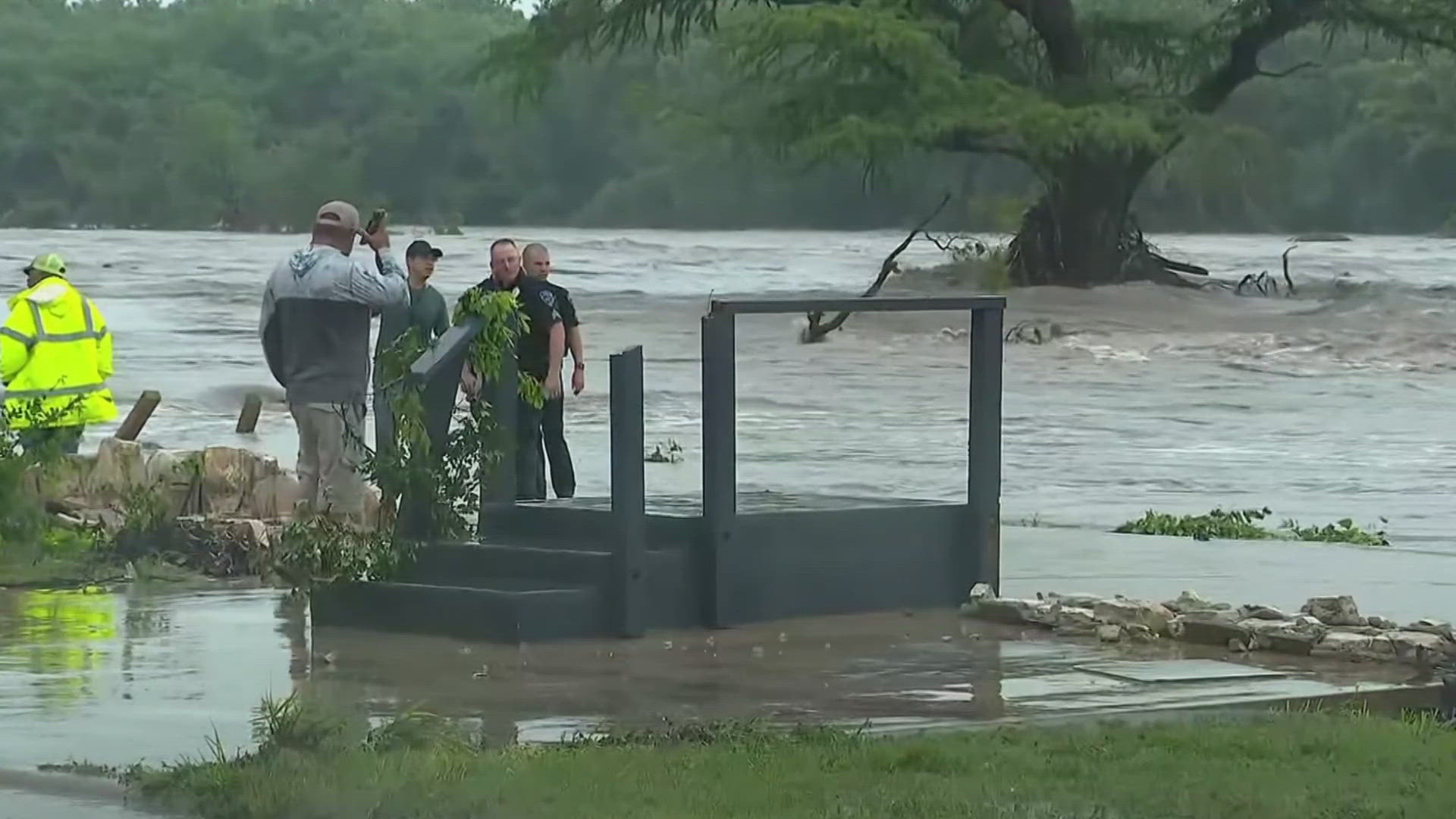 Months worth of heavy rain fell in just a few hours overnight, causing severe flash flooding of the Guadalupe River after as much as 10 inches poured down.