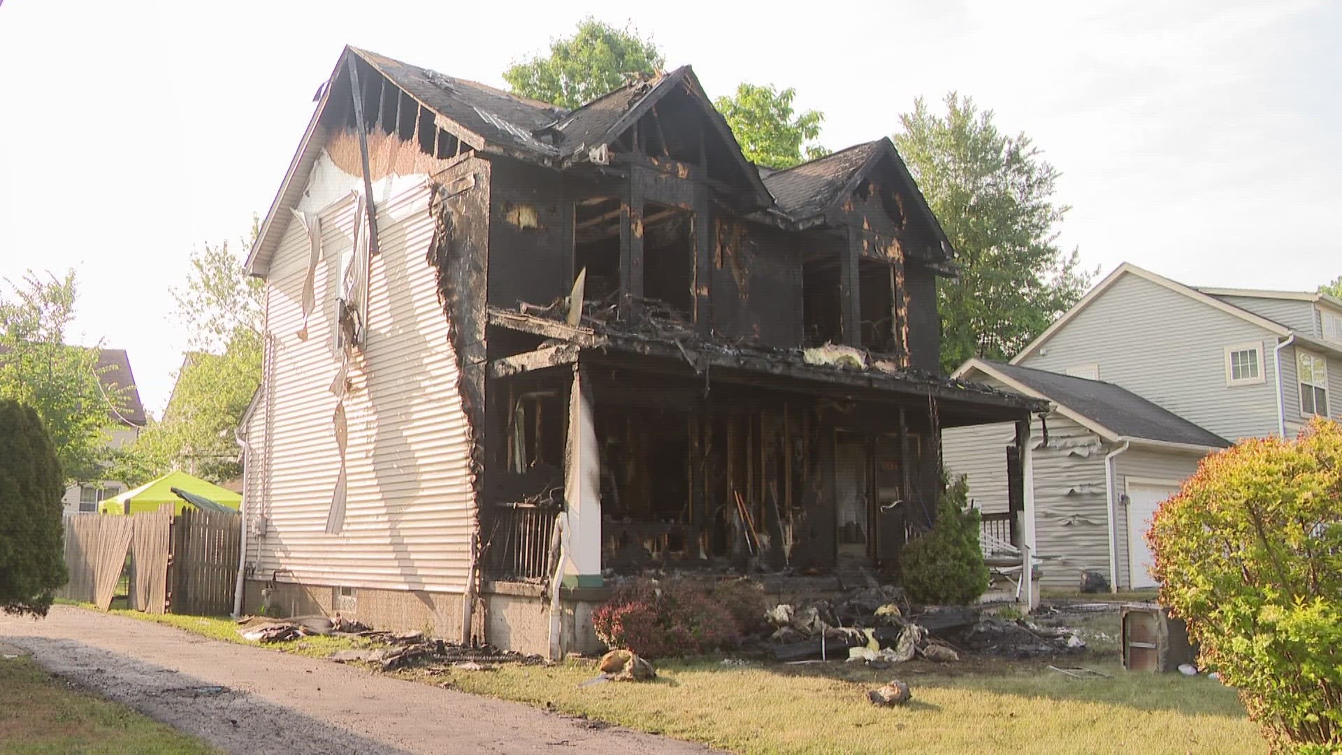 Video from the scene of a deadly East Cleveland house fire on East 125th Street.