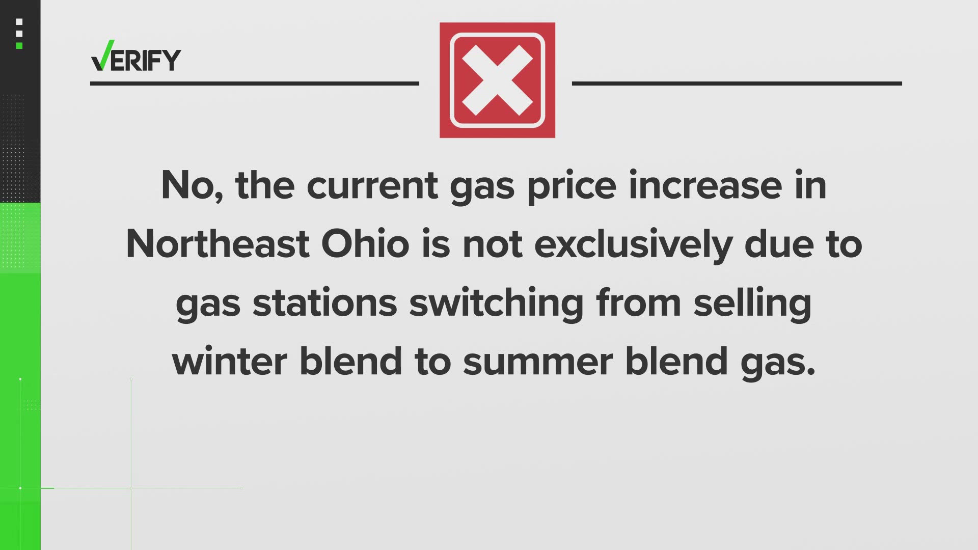 In Northeast Ohio, prices this week have jumped 10 cents a gall in Akron and nine cents more a gallon in Cleveland. What is behind the increase?