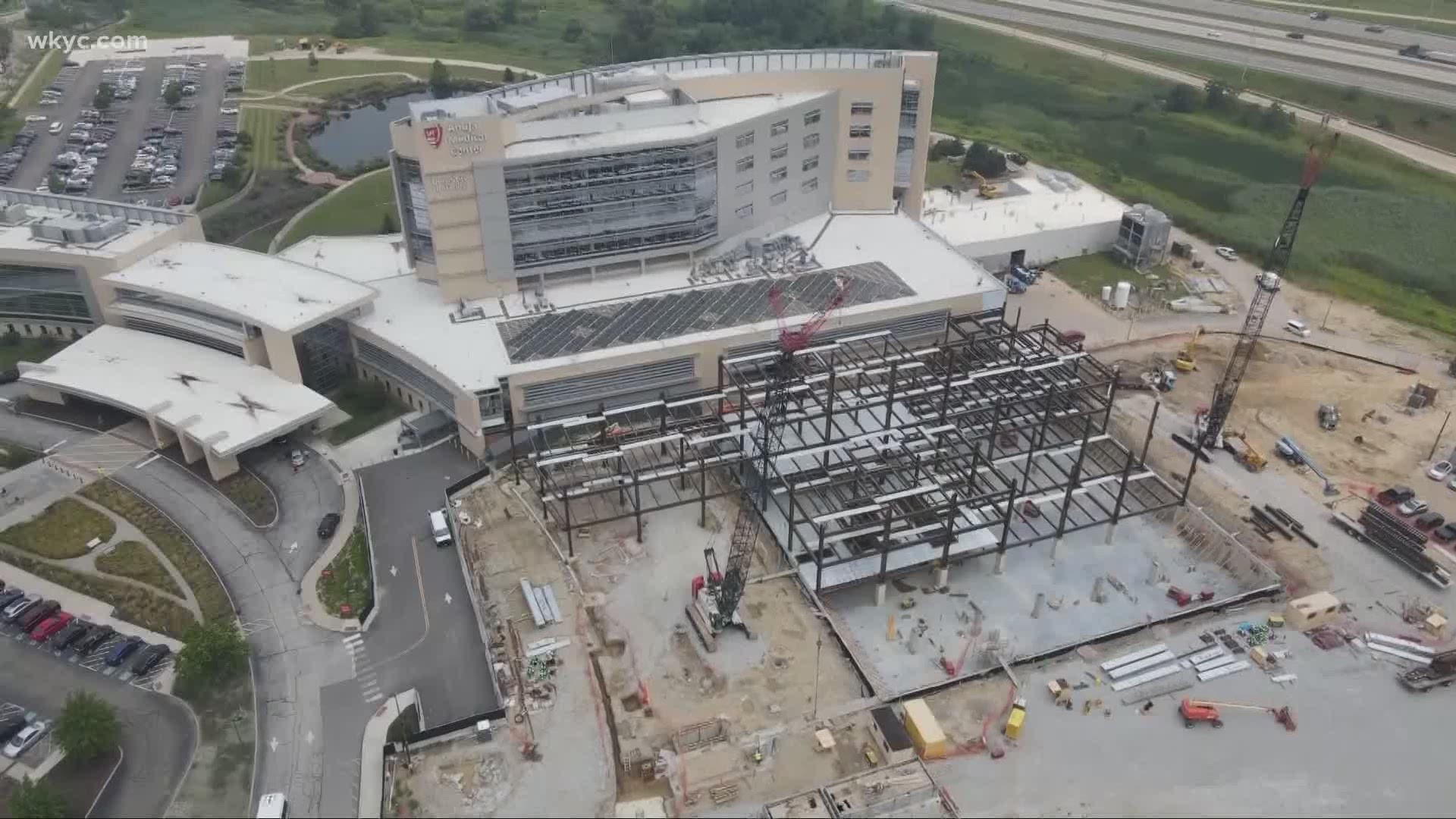 A major expansion project to University Hospitals' Ahuja Medical Center is currently underway.