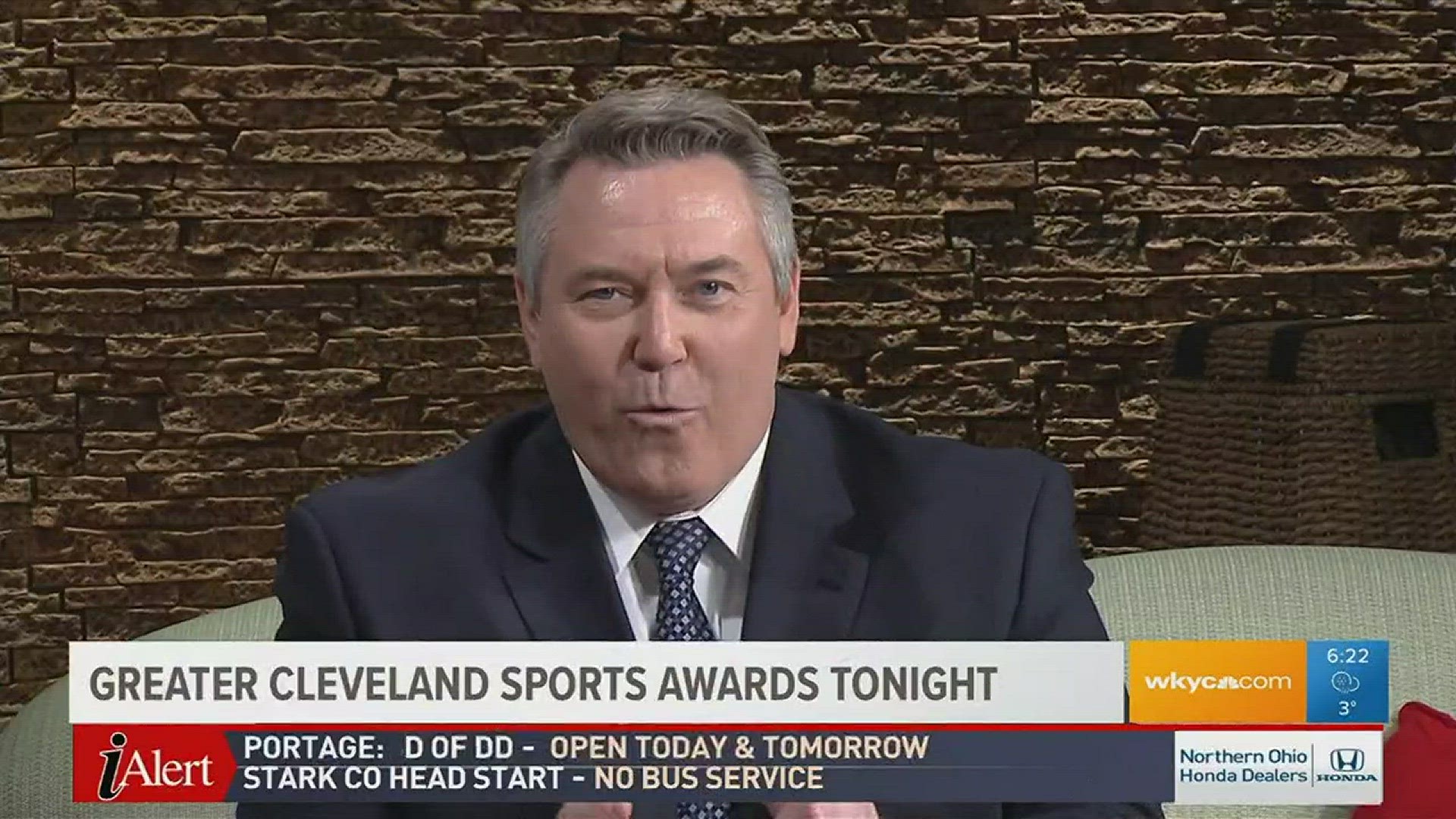 ESPN's Tom Rinaldi stopped by WKYC to talk sports with John Anderson prior to the Greater Cleveland Sports Awards.