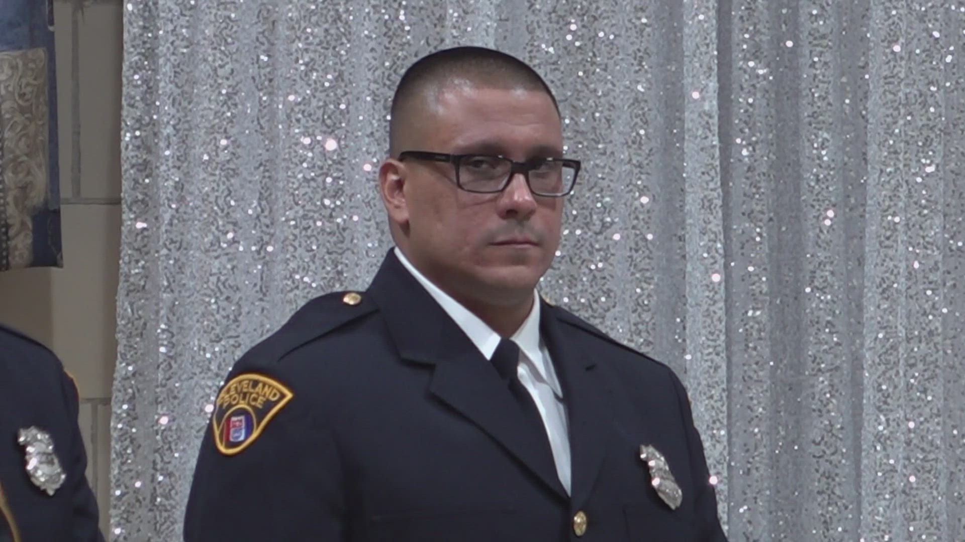 Officer Riccardo Holt-Santiago was recognized Thursday night at an awards ceremony for the second district.