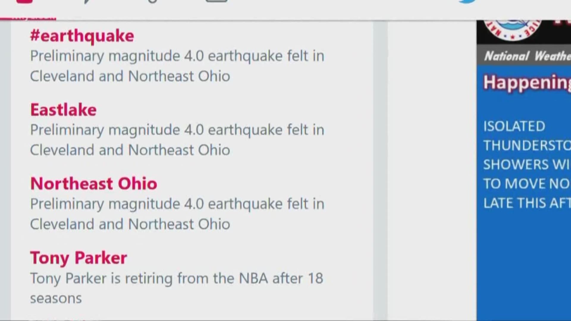 Monday was the worst earthquake we've seen in Northeast Ohio since 1986, which coincidentally, happened by the same spot.
