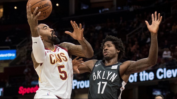 Watch Cleveland Cavaliers G J R Smith Goes Behind The Back For Swooping Layup Vs Brooklyn Nets Wkyc Com