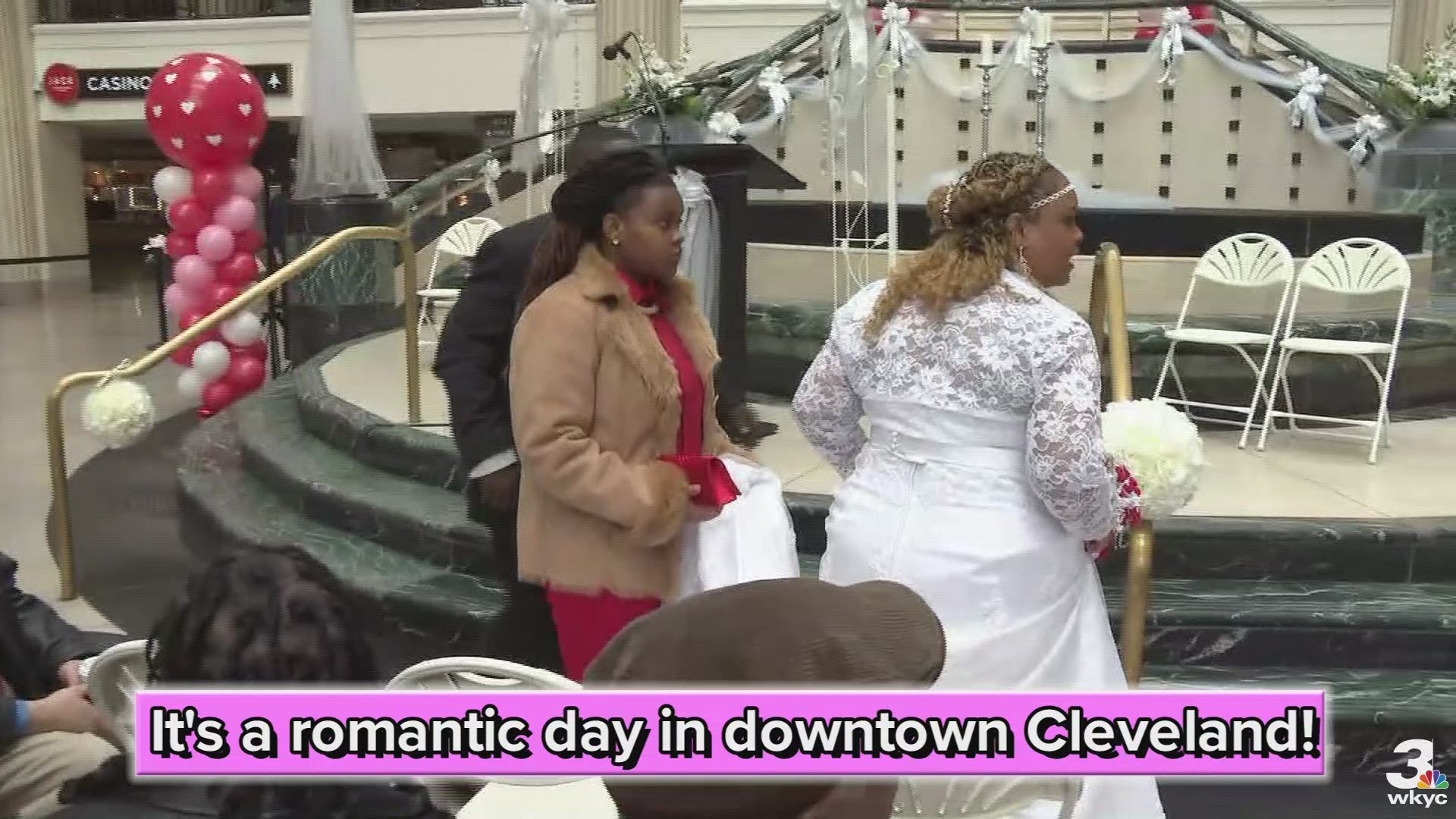 It's a romantic day in downtown Cleveland!