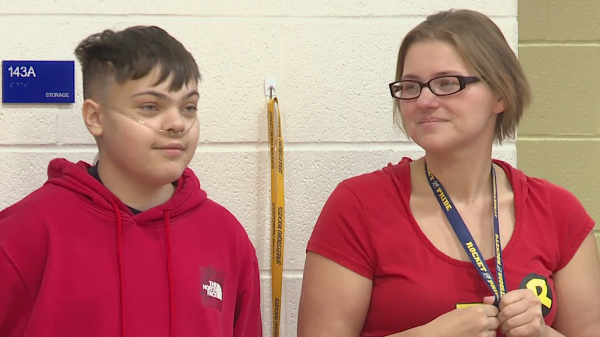 It was an emotional moment for Cole Palmer as well as his mom, Sherly, who is also a substitute teacher at the school.