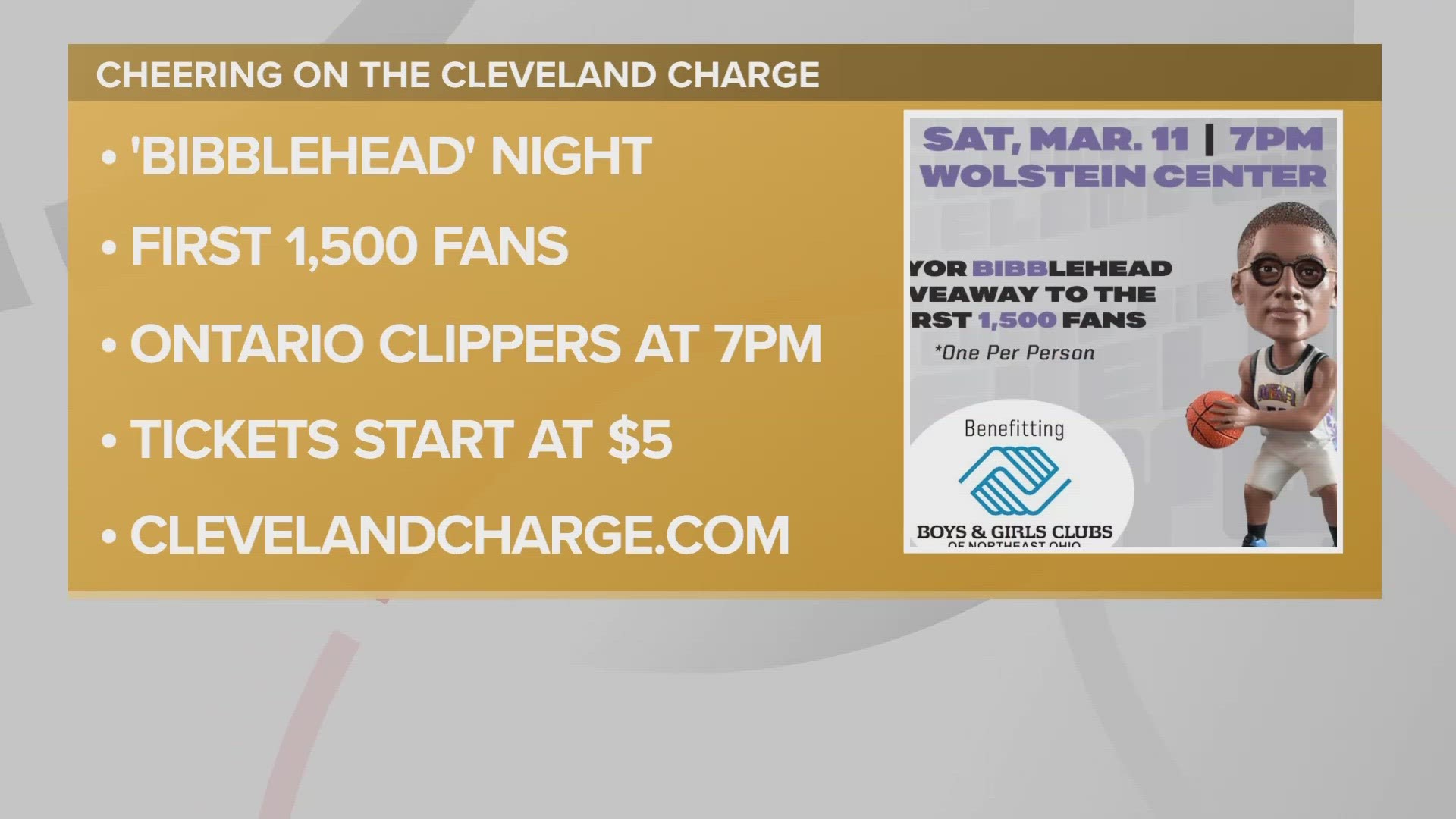 The first 1,500 fans will receive a bobblehead of Cleveland mayor, Justin Bibb.