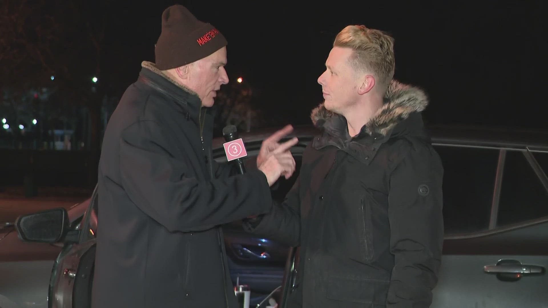 Chants of 'Make them pay' echoed in the Muni Lot as Tim Misny joined an extra early tailgate with Cleveland Browns fans.