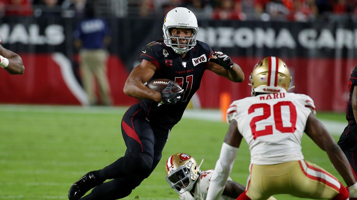 Cardinals WR Larry Fitzgerald is named one of 10 receivers on the NFL 100  all-time team