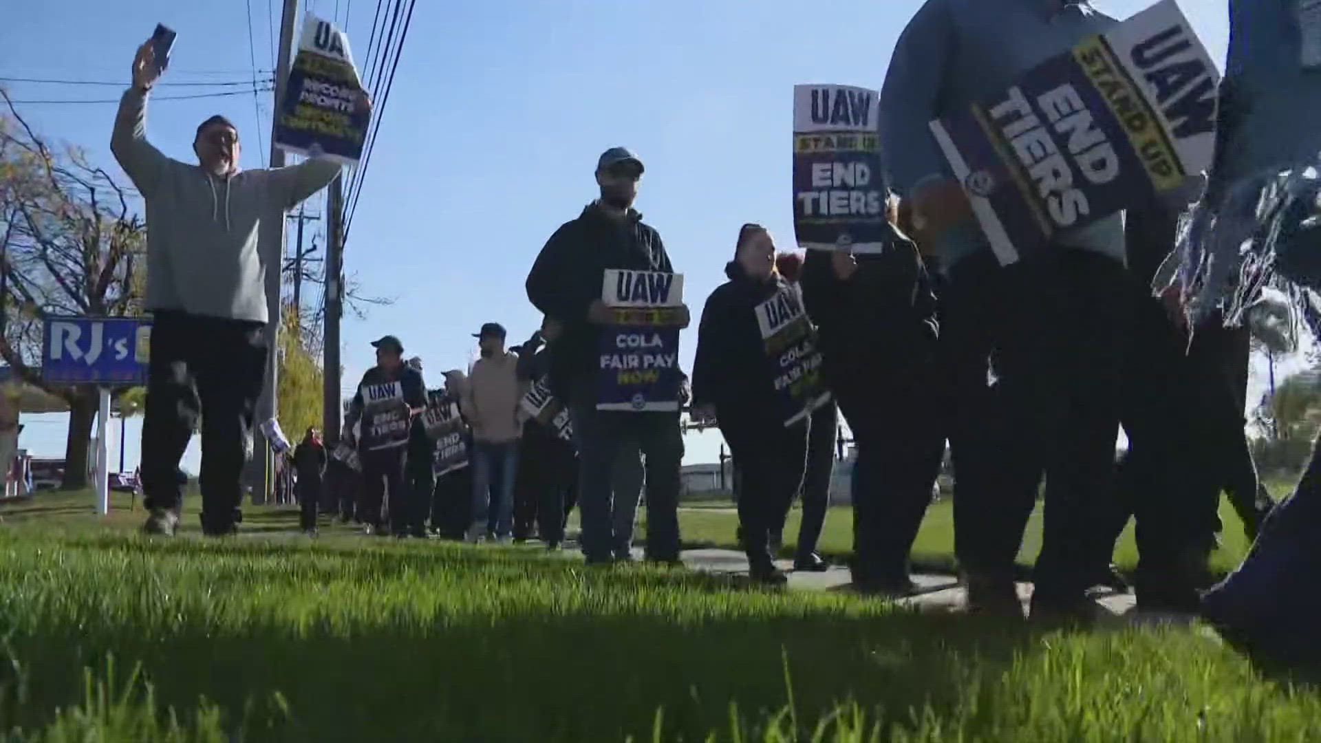 About 40,800 workers are now on strike against all three automakers.