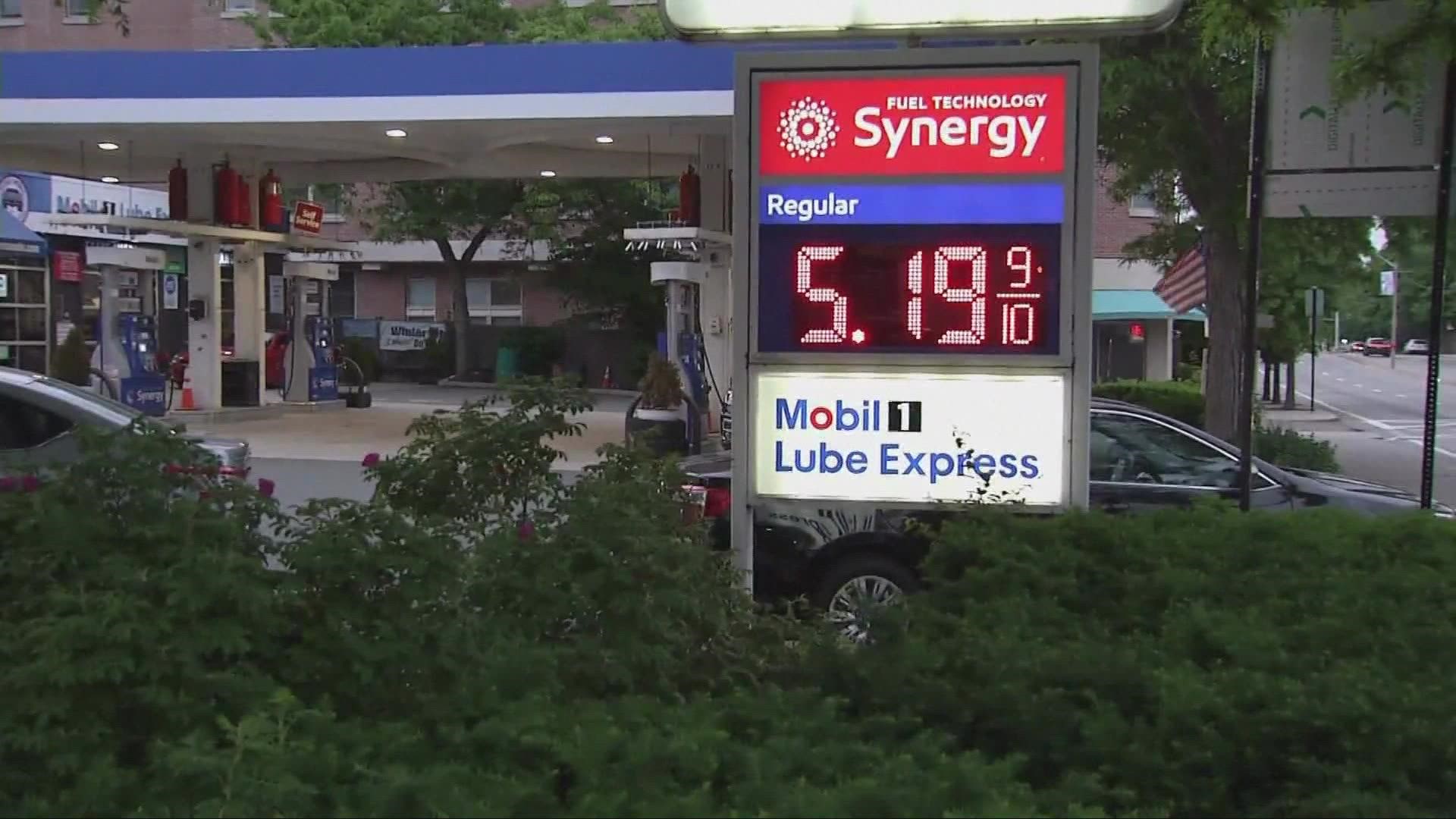 Gas prices across Northeast Ohio have skyrocketed over the past week, with some communities now seeing costs of $5 a gallon or more.