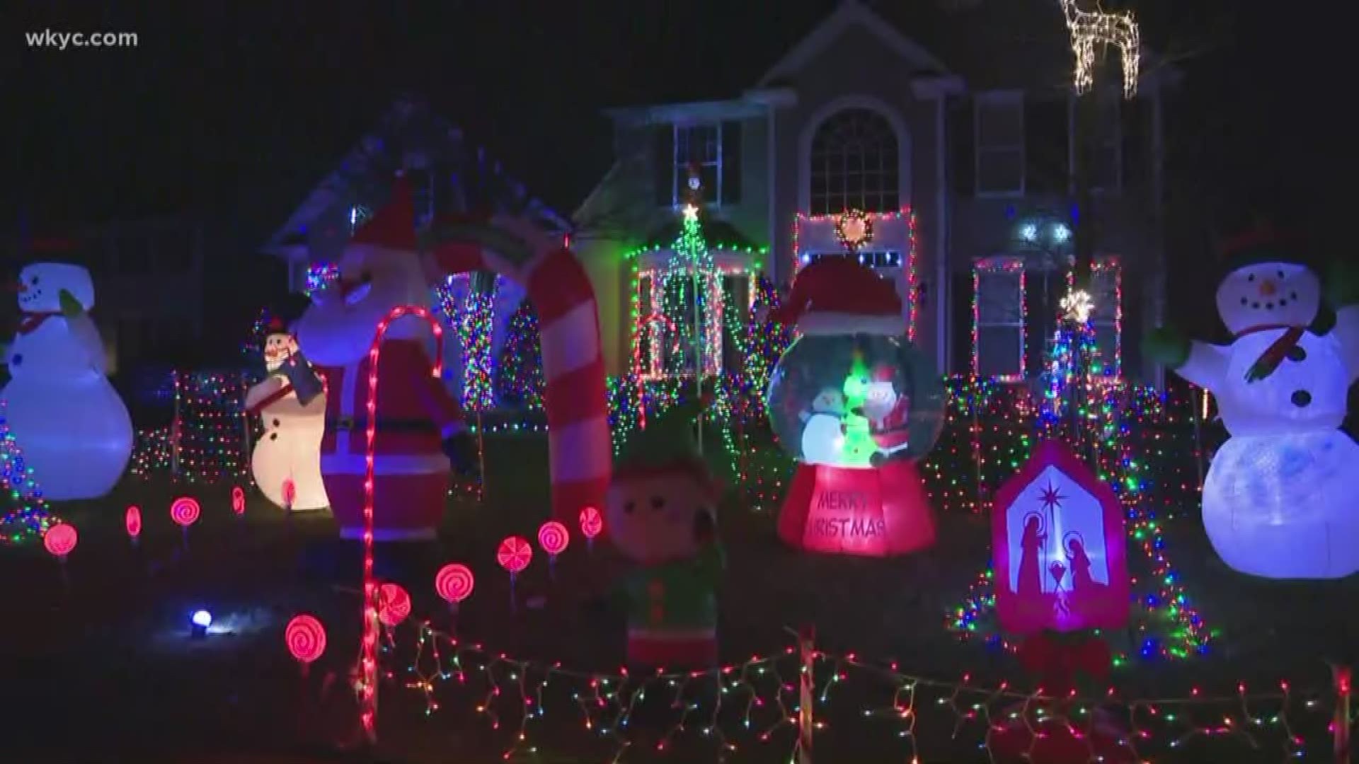 Wow! So awesome! 18-year-old Cameron Wittschen has been decorating his home since he was 14. You can see these decorations at 3389 Spruce Court in Avon, Ohio.
