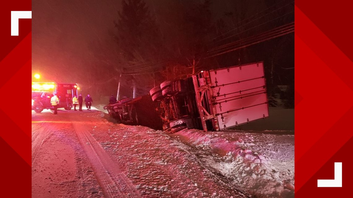 Roads have reopened in Hinckley after truck overturned