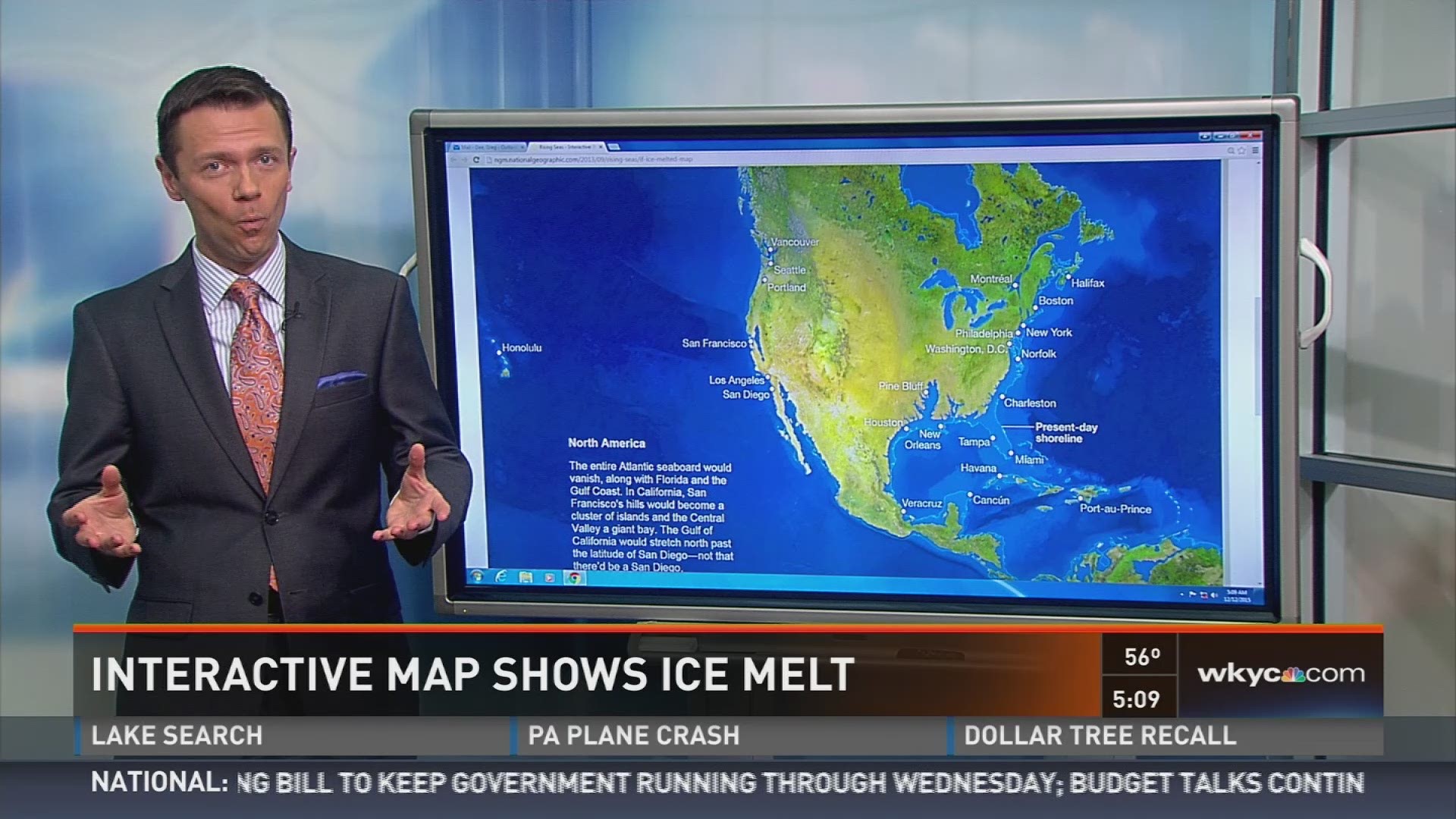 Greg Dee has a map of what the earth would look like if all the polar ice melted.