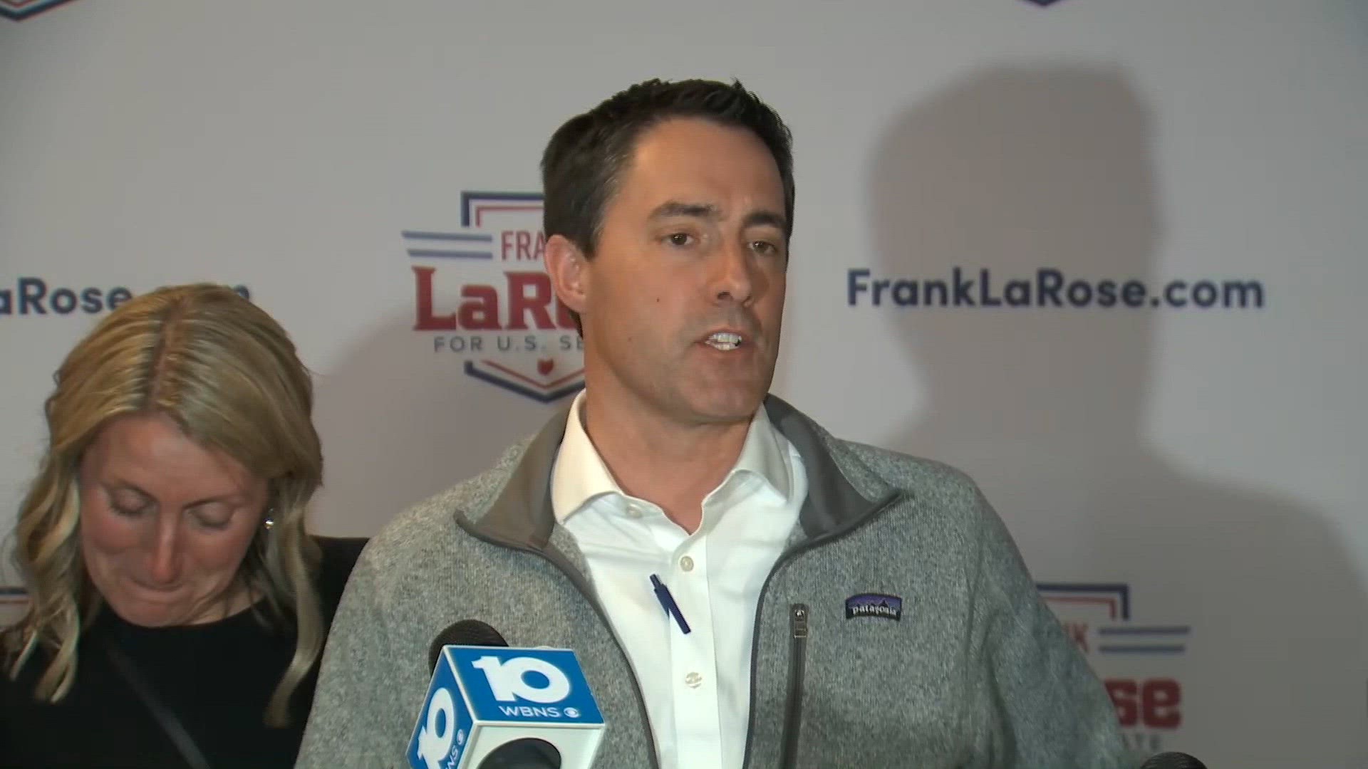 Frank LaRose addresses the media, his supporters and concedes to primary winner Bernie Moreno